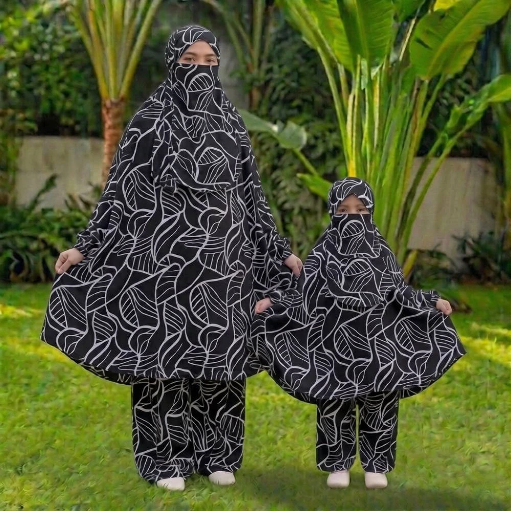 Cherry Georgette Fabric Khimar Set CG129